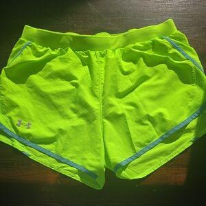 Under Armour Women's Bright Green Athletic Shorts